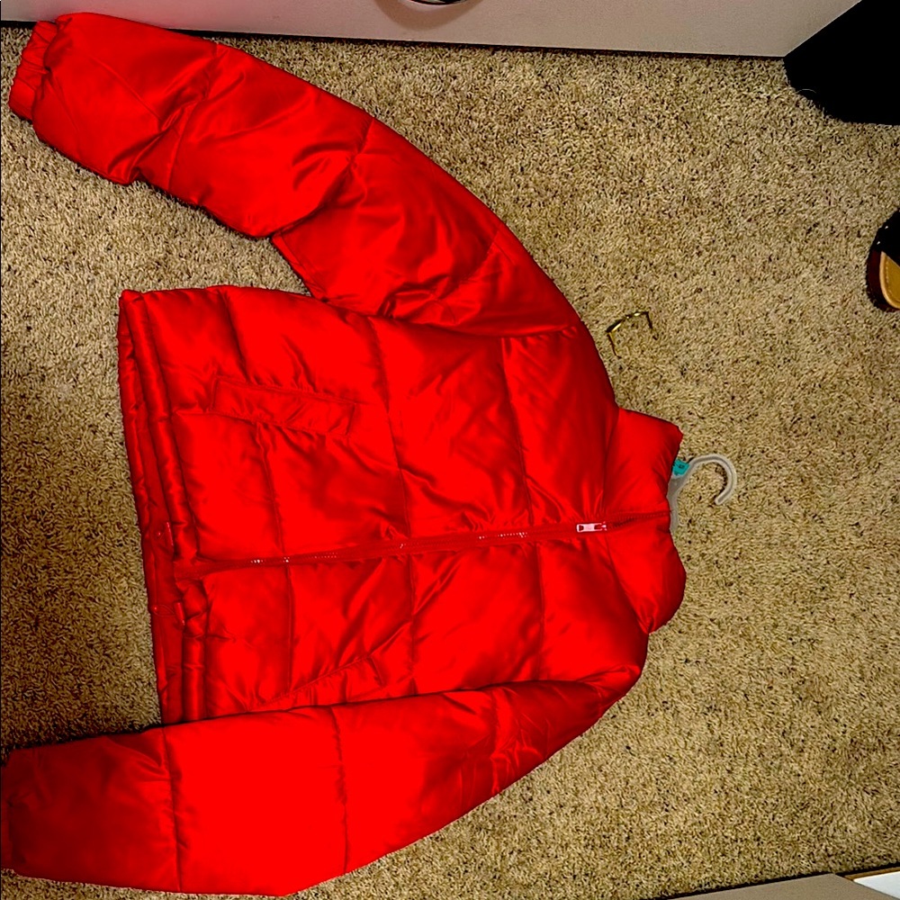Kids Red Puffer Jacket